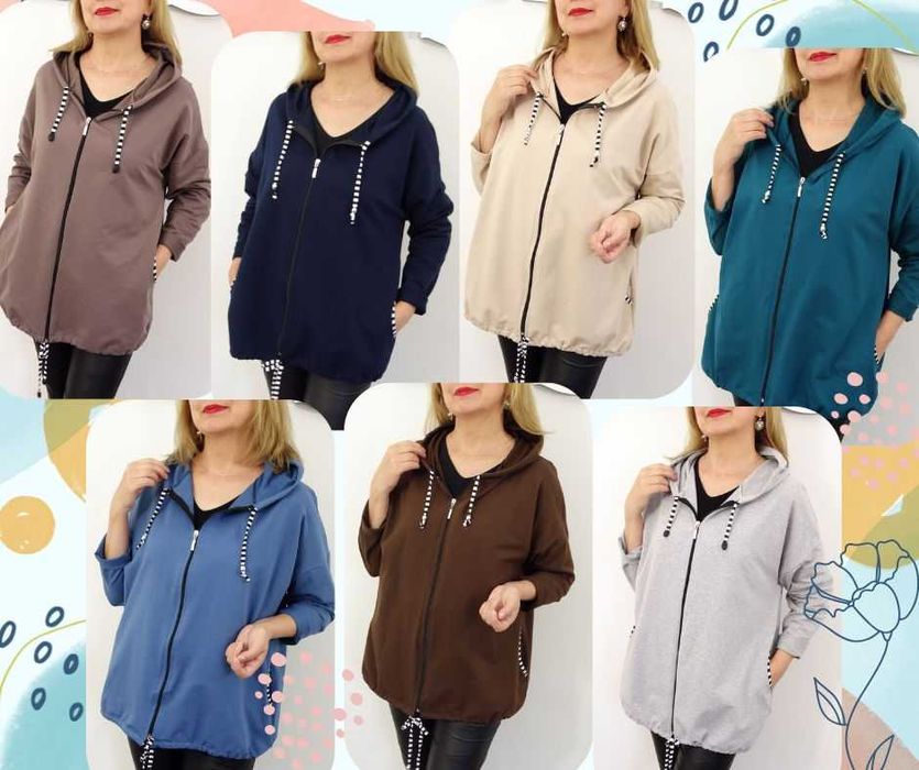 Lekka Bawełniana Bluza z Kapturem MIKA 52