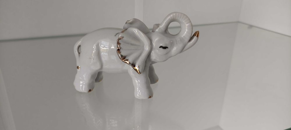 Słoń Ceramiczny Figurka Dekoracyjna Upominek 9 cm