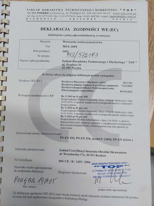 Wiertaka frezarka TOP PORĘBA