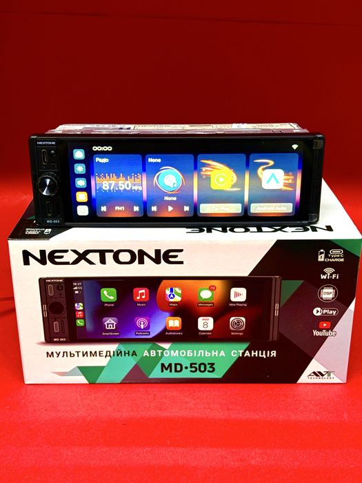 Магнітола 1-дін Nextone MD-503 Wi-Fi YouTube Bluetooth Car Play