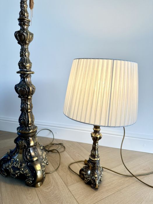 Lampa podłogowa oraz mniejsza np. na komodę