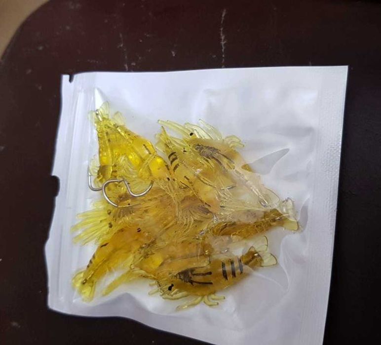 Світловідбиваючі м'які приманки "Лососька" з гачками для риболовлі