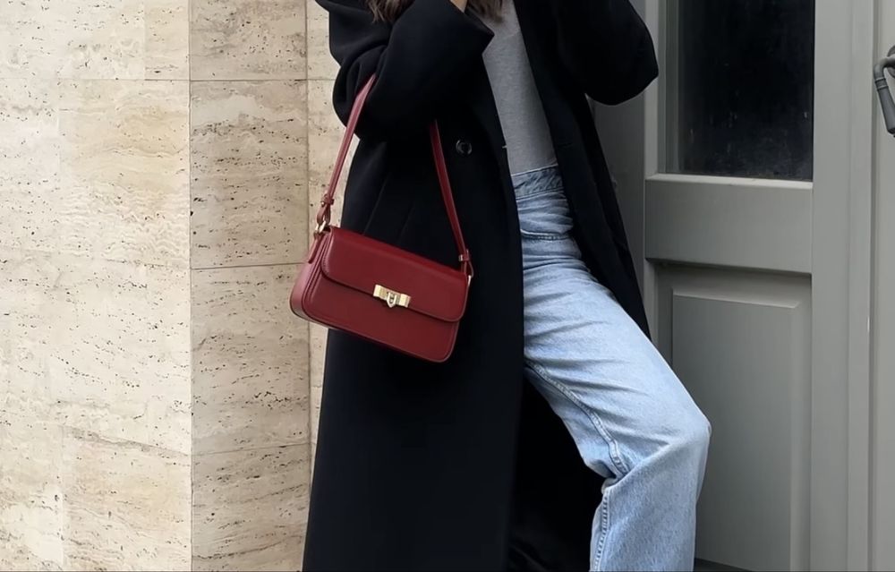 сумка бордова натуральна шкіра марсала Amica vicky bag