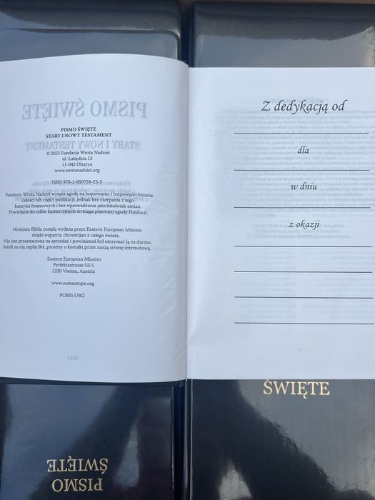 Pismo Święte Biblia Stary i Nowy Testament - darmowa wysyłka