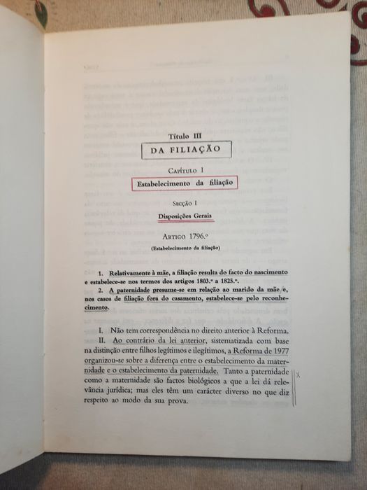 Estabelecimento da Filiação,  de Guilherme de Oliveira