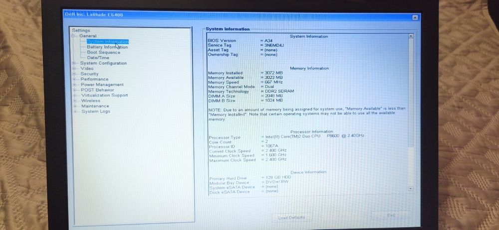 Dell Latitude E6400 core2duo