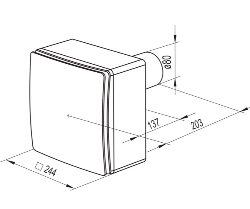 Вентс ВН-1 80 К. Вытяжной центробежный вентилятор. (Вытяжка)