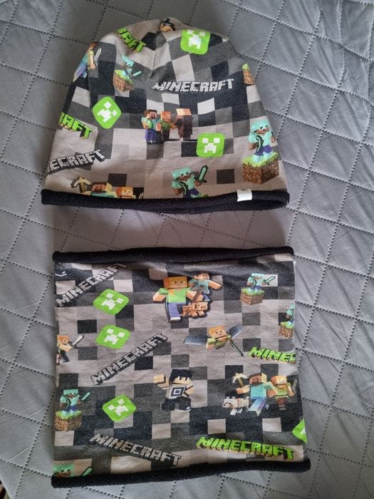 Komplet czapka + komin Minecraft