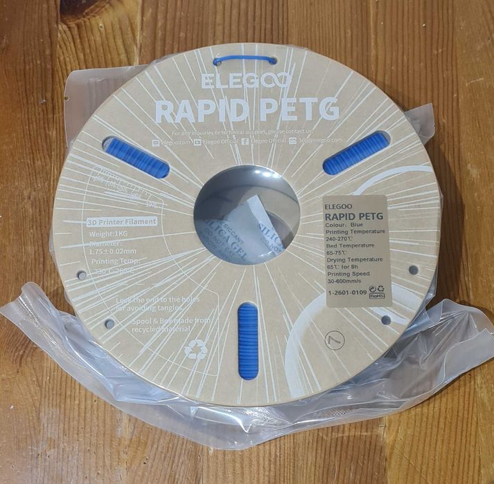 Filamento PETG Elegoo HS Rapide 1Kg 1.75mm NOVO!
