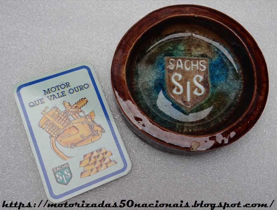 Cinzeiro SIS - Sachs + Calendário SIS - Sachs  "Motor que vale ouro"