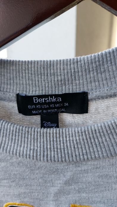 Bluza szara Bershka rozm. XS Mickey haft.