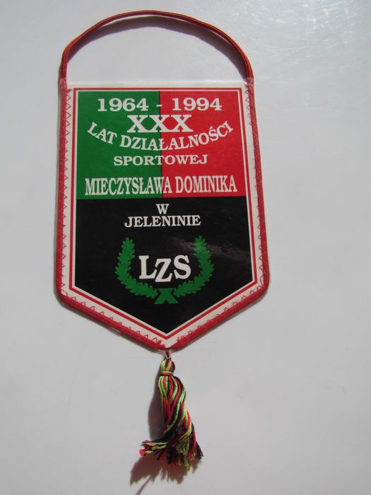 Proporczyk LZS Czarni Jelenin 40 lat 1994 Mieczysław Dominiak