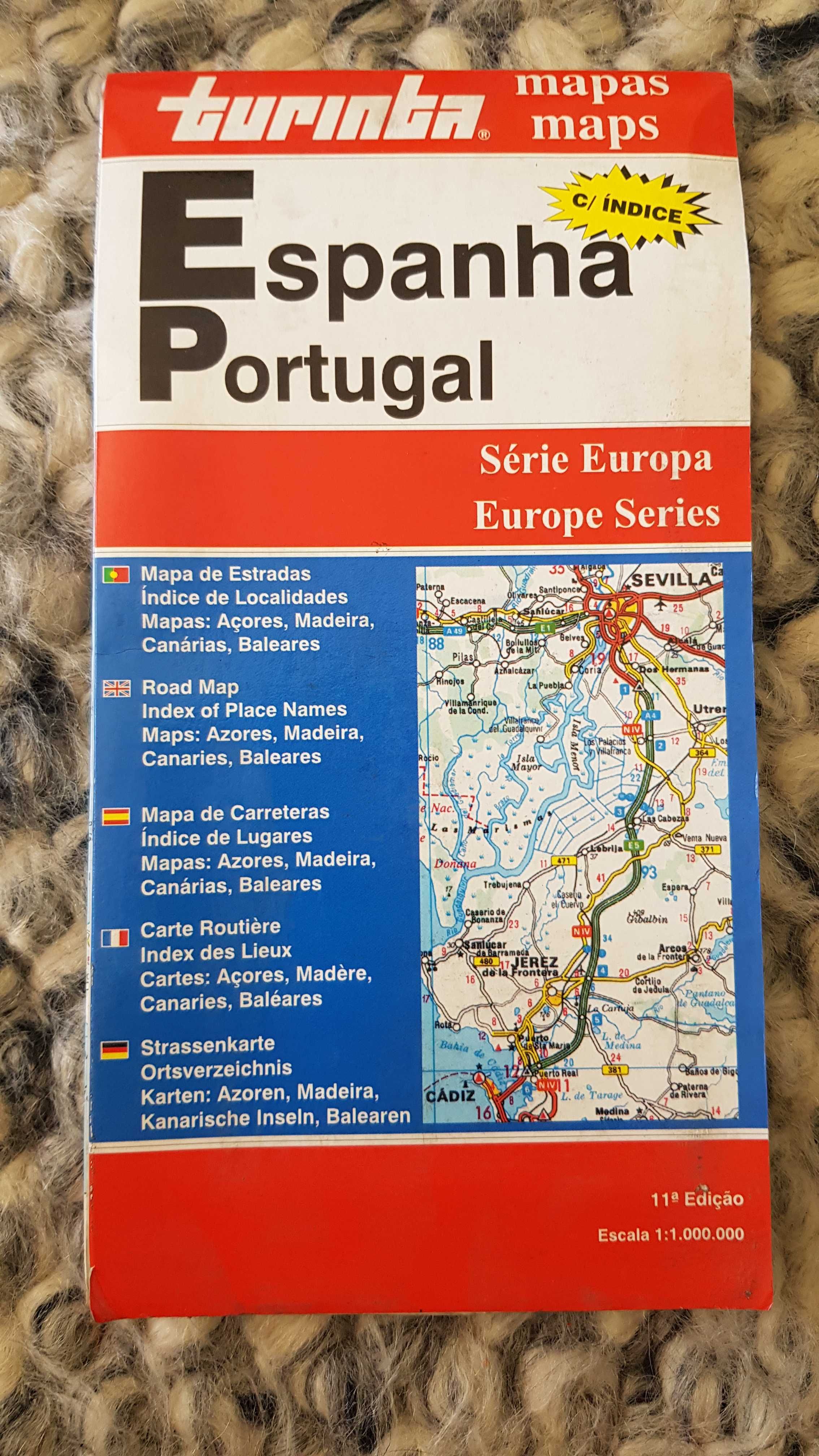 Mapa Turinta Portugal Espanha roteiro Portugal Espanha