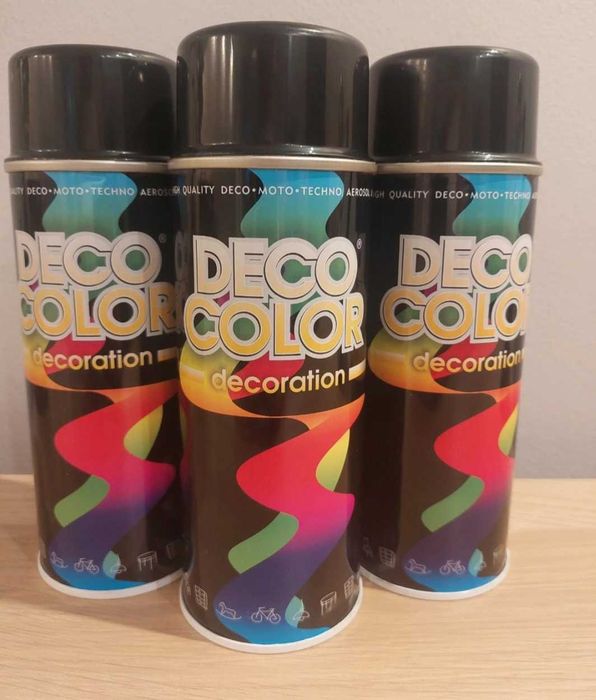 Spray dekoracyjny Deco Color  6 szt czarne nowe