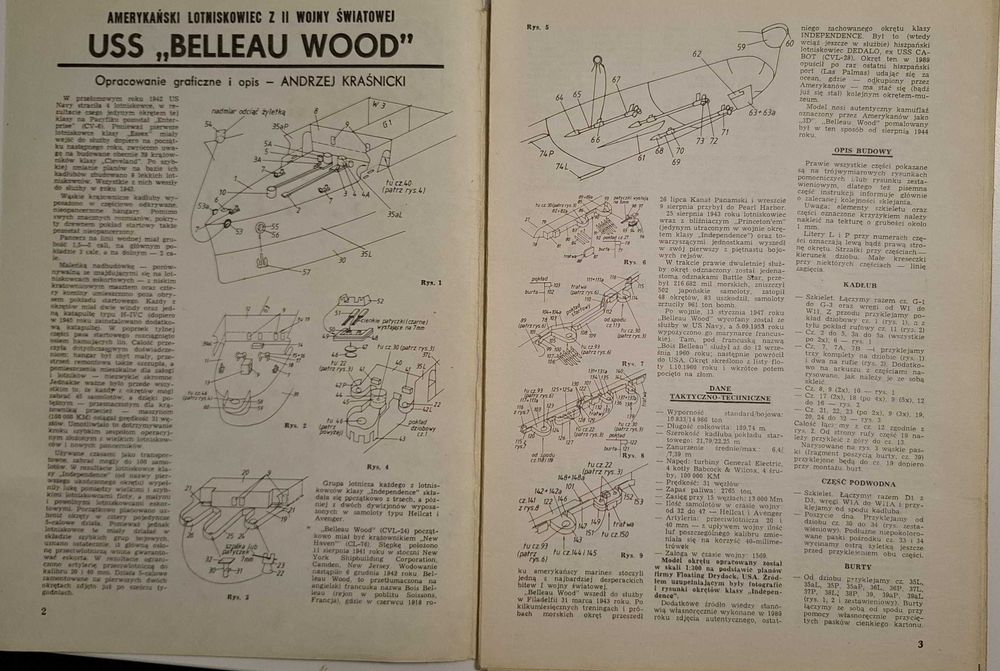 Mały Modelarz 11-12/92 USS Belleau Wood Stan Bardzo Dobry