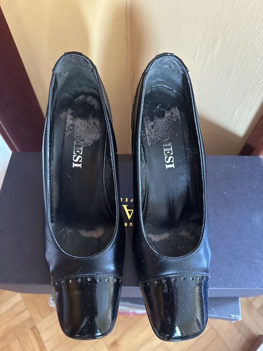 Buty czarne lakierki 24.5 cm 38