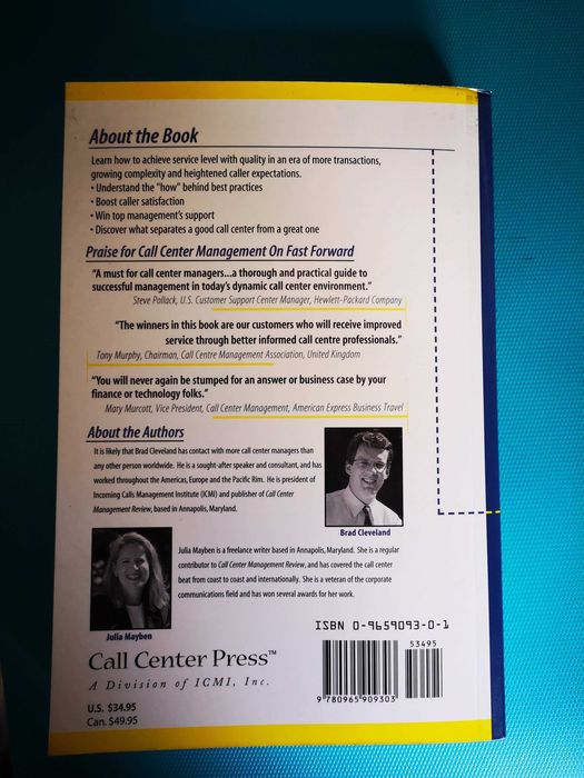 Livro CALL Center Management on fast Forward