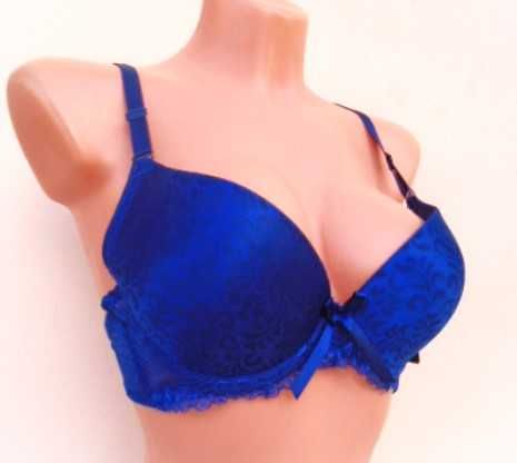 Biweier / biustonosz granatowy 85B koronka  z delikatnym push-up