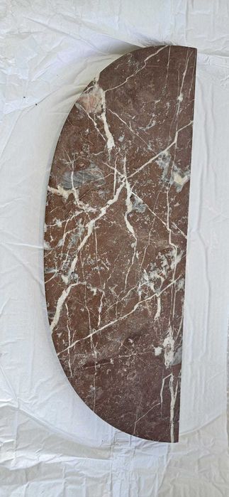 Consola art-deco Paul Kiss em ferro forjado e mármore