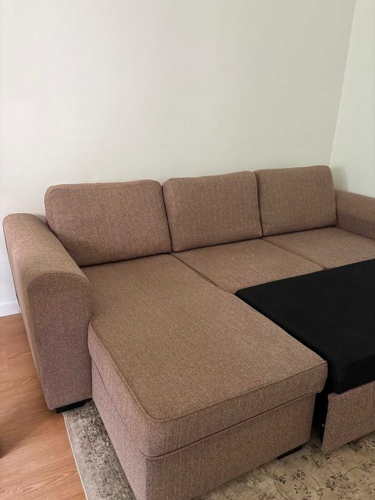 Sofá cama chaise longue 3 lugares