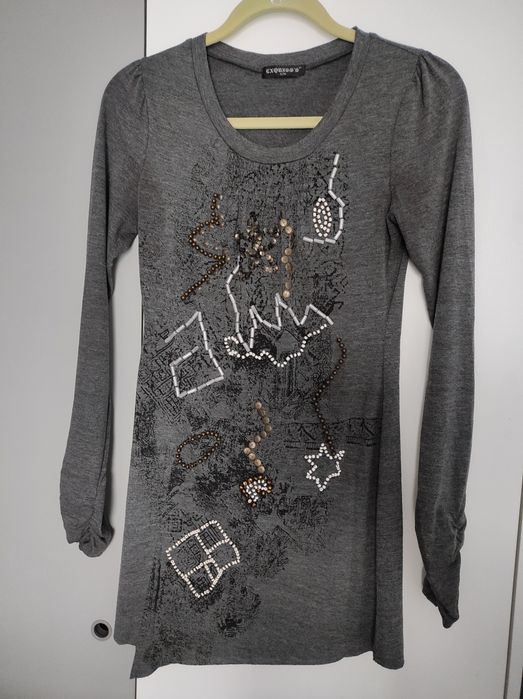 Tunika, sukienka, pięknie zdobiona,