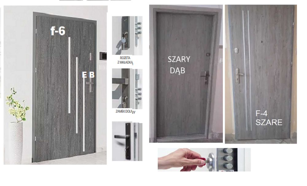 Drzwi ZEWNĘTRZNE wejściowe akustyczne drewniane i metalowe TANIE