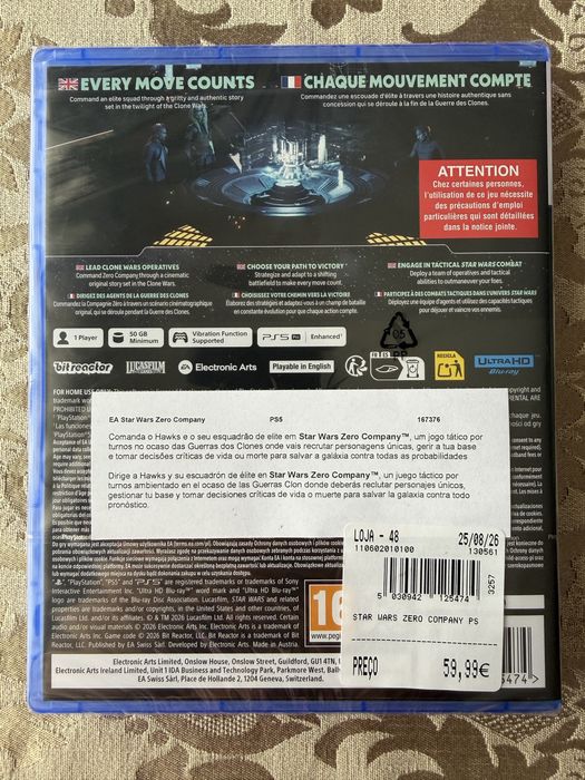 Star Wars Zero Company PS5 [Novo/Selado]