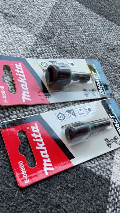 Набір 2шт ударна торцева головка Makita 6 і 13мм для роботи з шуруповертами та імпульсними гайковертами 1/4" Hex 50 мм (2")