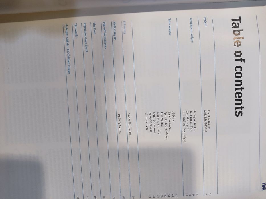 Livro oficial de FIFA club World Championship Brazil 2000