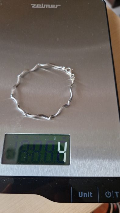 Damska srebrną bransoletkę długość 18 cm