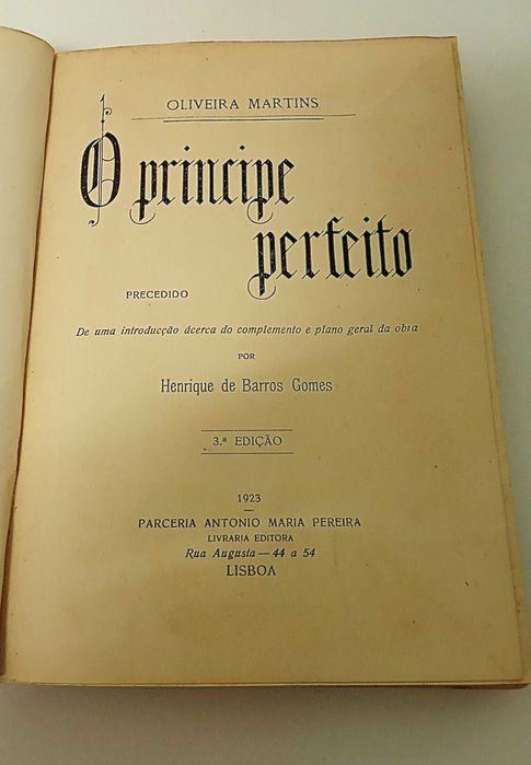O Príncipe Perfeito, de Oliveira Martins PORTES GRÁTIS*