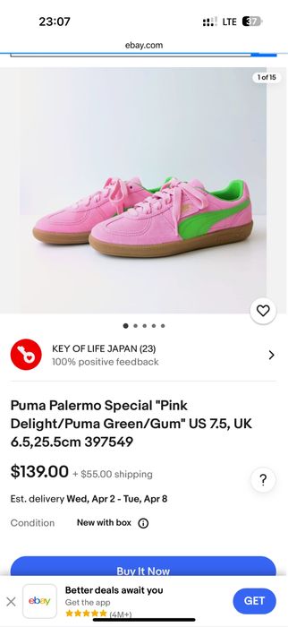 Кроссовки кеды Puma Palermo «Pink delight"