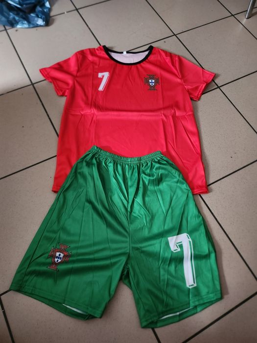 Strój Piłkarski Ronaldo #7 Portugalia 128 cm Komplet Koszulka + Spodenki Dziecięcy