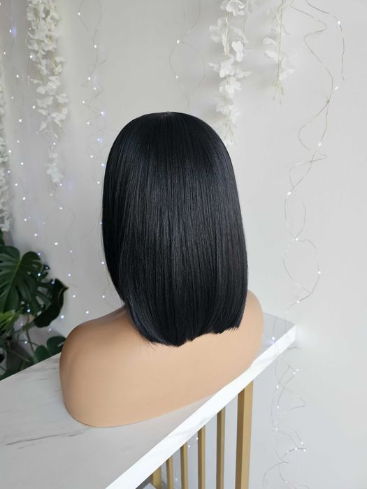 Monika – Peruka syntetyczna czarna Long Bob Lace Front TrueHair®