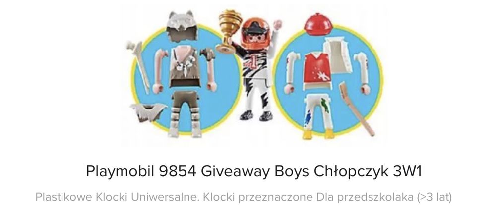 Playmobil ludzik chłopiec 3w1 - 9854 Giveaway Boys