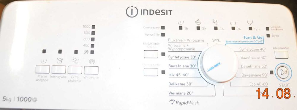 Pralka Indesit od góry ład. 1000obr.klAA Gwarancja Transp