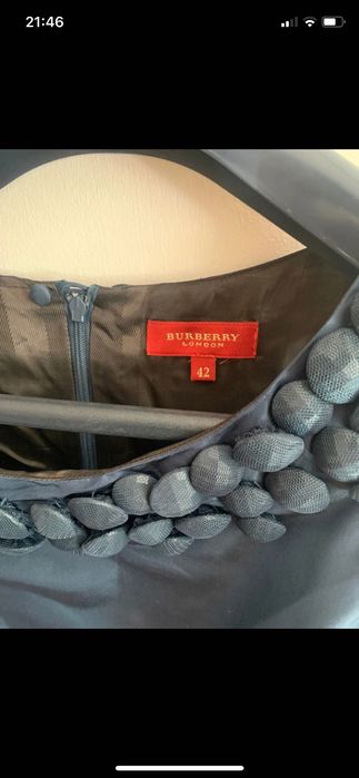 Vestido burberry 100% seda