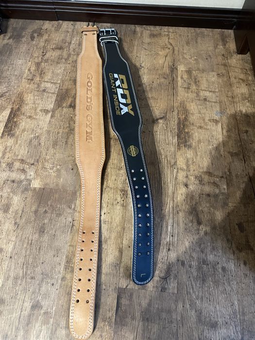 Пояс для важкої атлетики RDX шкіряний L Black Gold