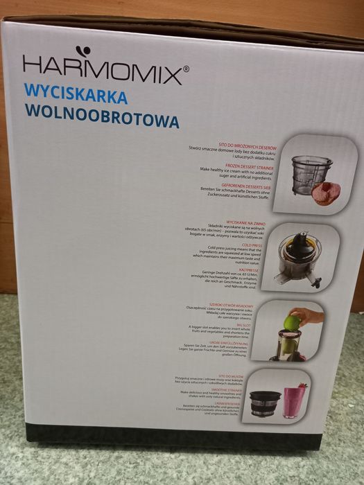 Wyciskarka wolnoobrotowa Harmomix do soków lodów smoothie okazja!