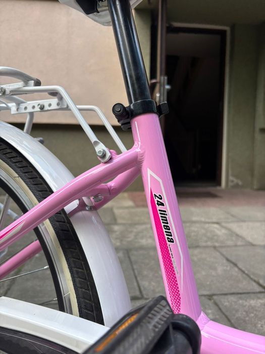 Rower młodzieżowy 24" różowy