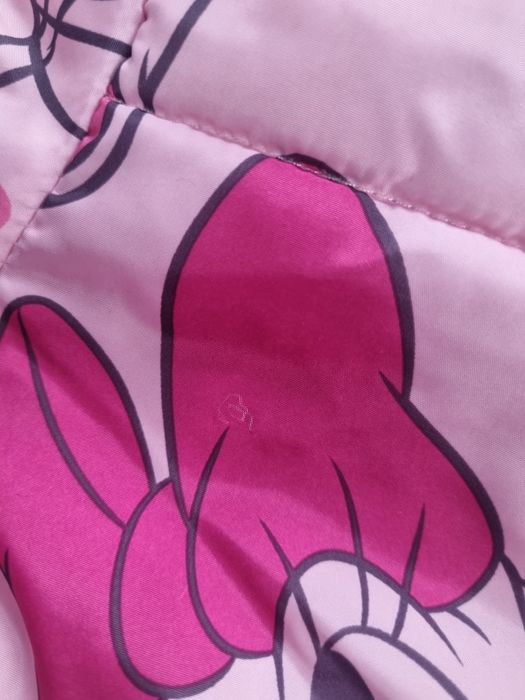 Gruba kurtka zimowa dziewczęca różowa muszka minnie disney rozmiar 92