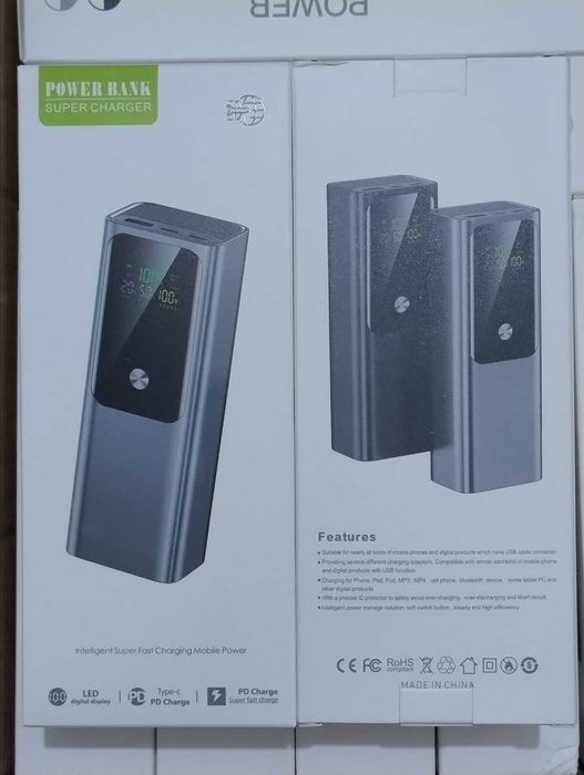 Потужний павербанк для ноутбука 100Вт 20000мАг швидка зарядка 100W PD3