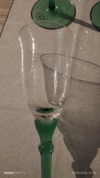 8 copos de cristal húngaro Ajka