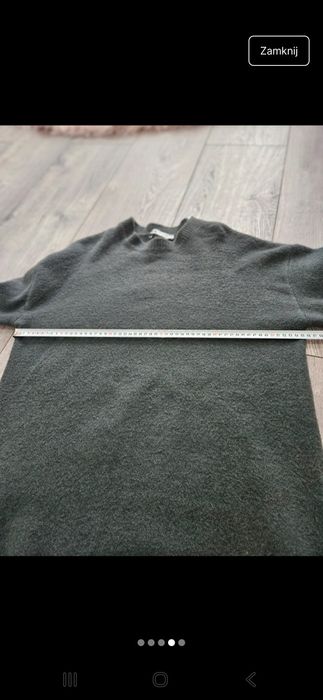 Sukienka ZARA oversize rozm S długa ciemno zielony kolor