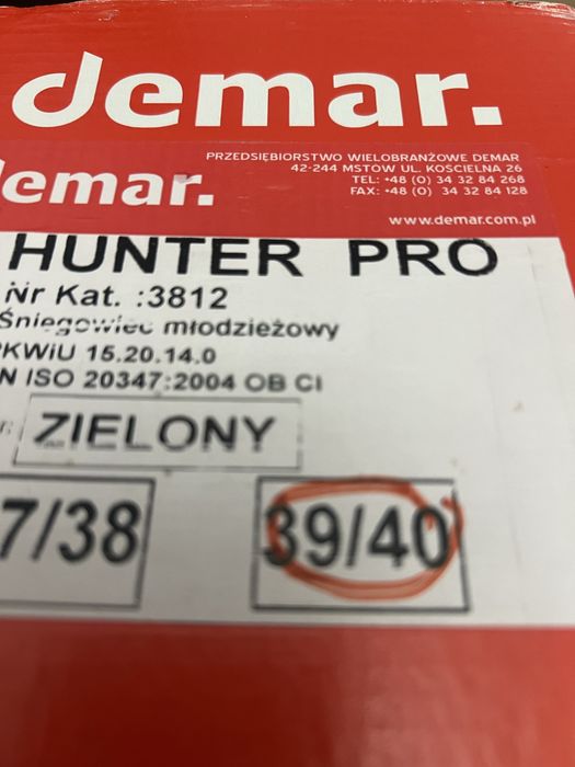 Smiegowce Hunter Pro Demar