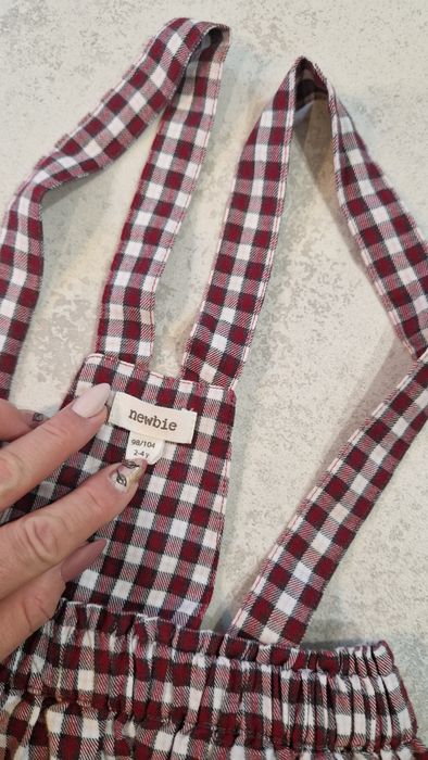 Spódniczka ogrodniczka Newbie limited w kratkę