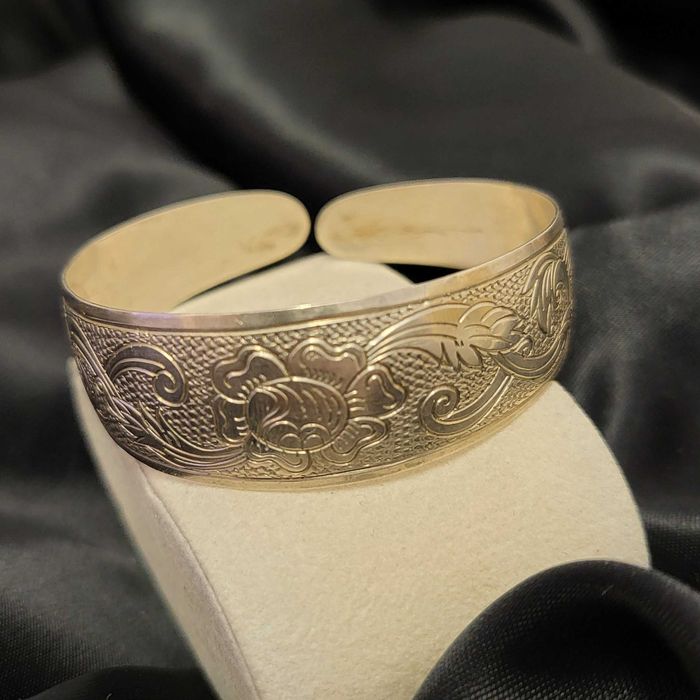 srebrna sztywna bransoletka próby 925