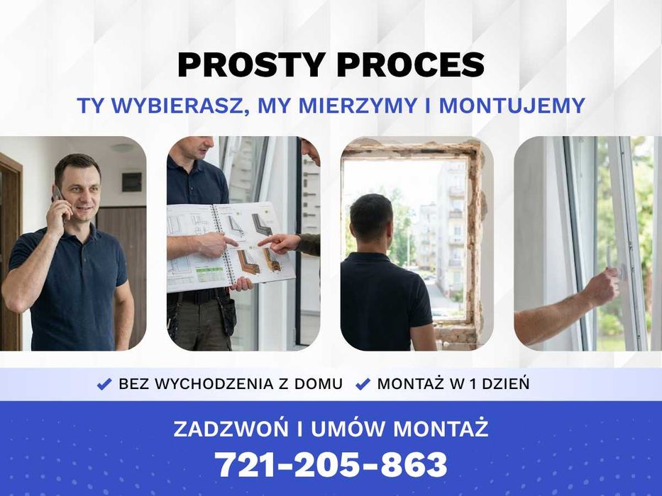 Okna pcv, aluminium z montażem