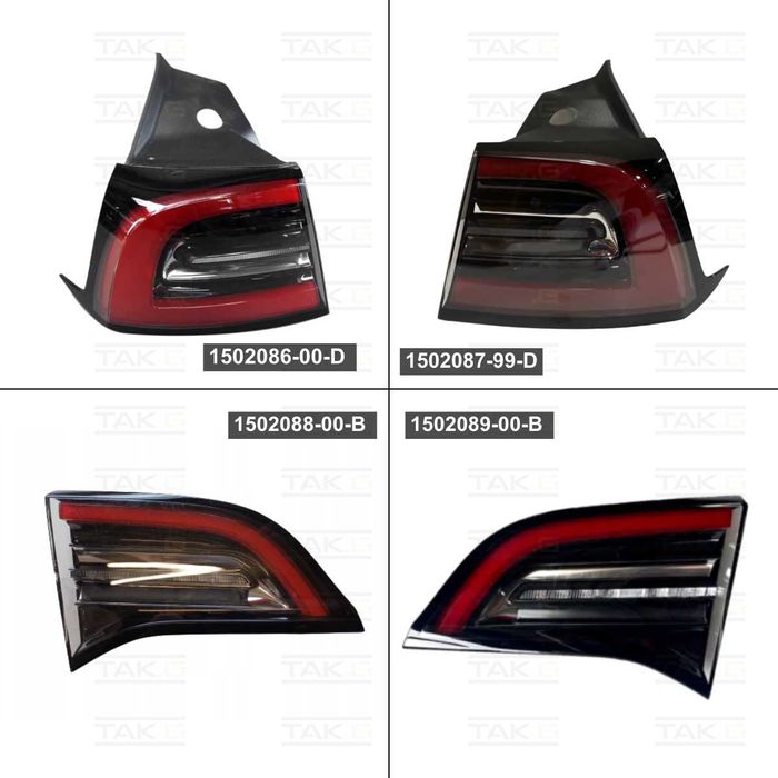 Фонарь лівий правий зовнішній внутрішній глобал 4 пін Tesla Model 3 y