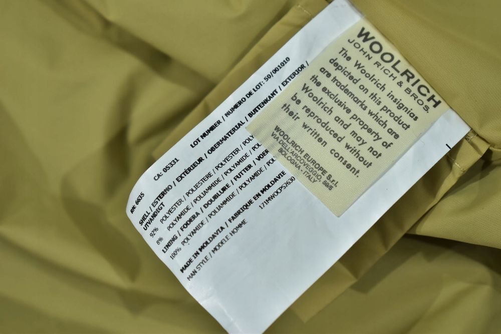 Woolrich Męska Kurtka Wiatrówka Bomberka Khaki / M